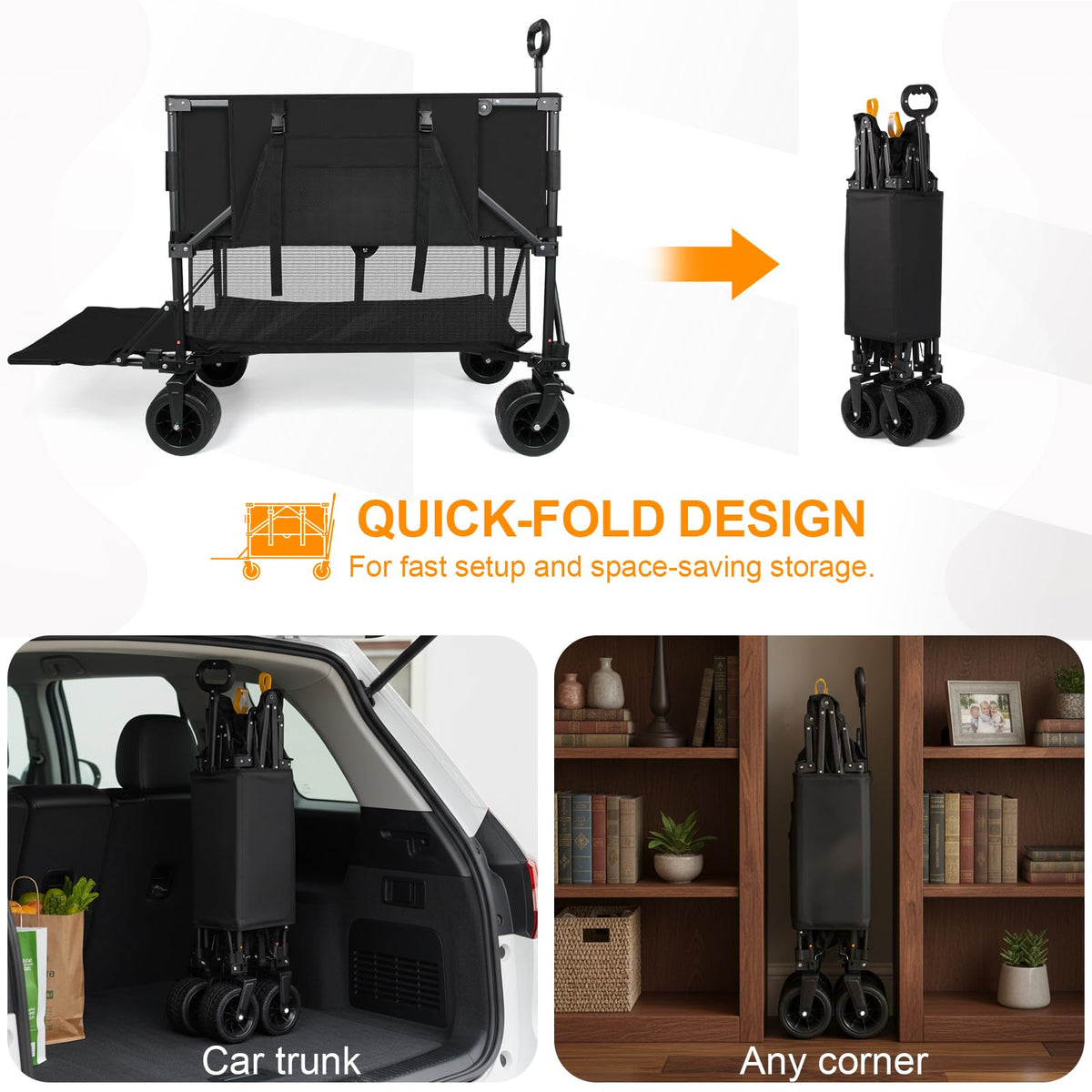 Heavy Duty Collapsible Double Decker Wagon Z16762