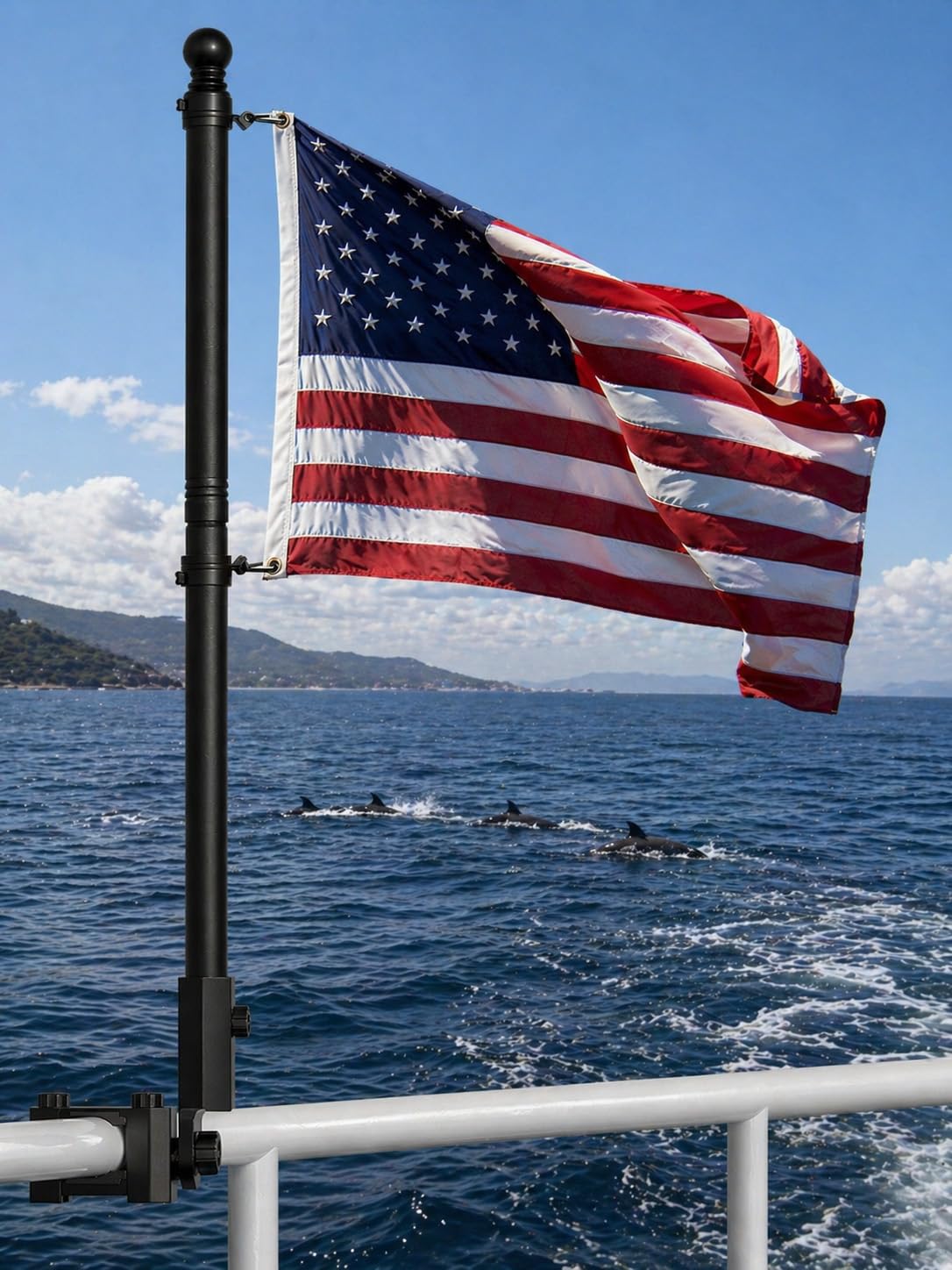 2.5FT Stainless Steel Boat Flag Pole Kit S71207