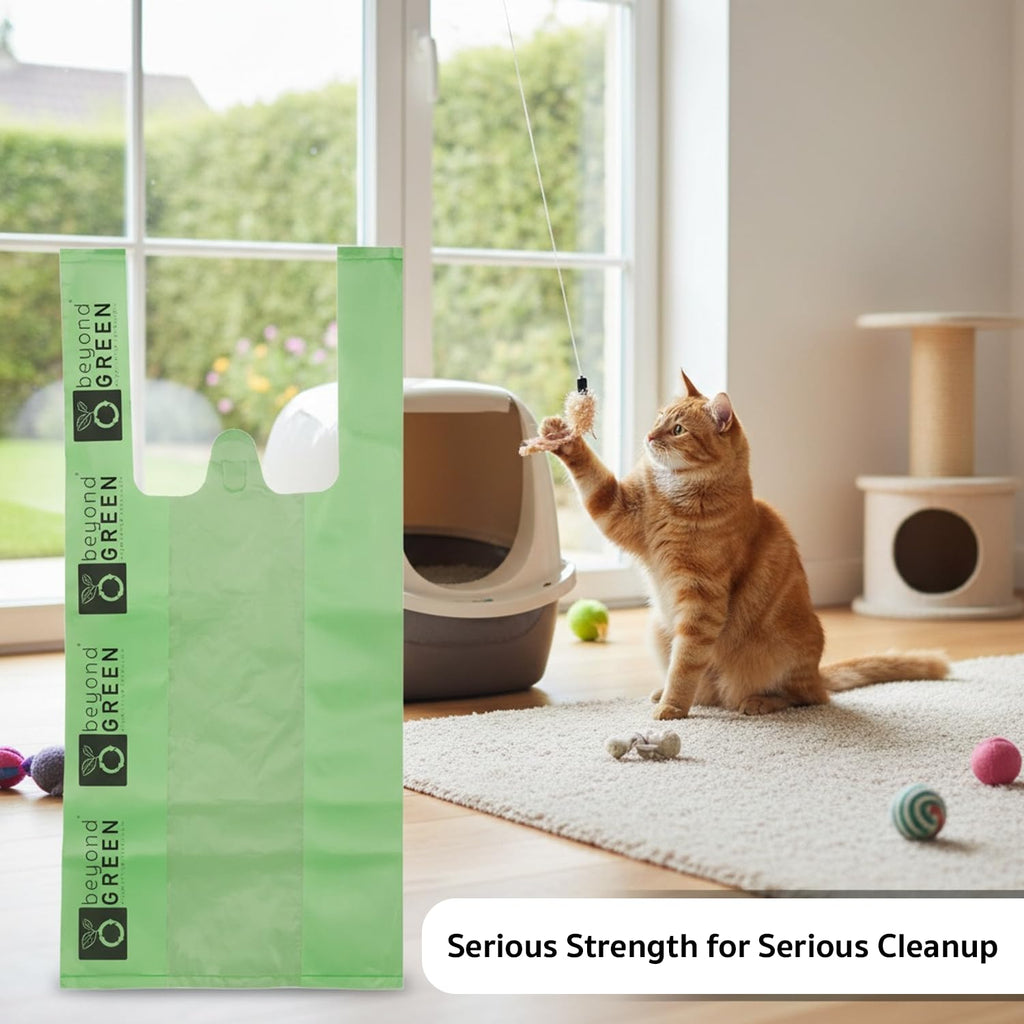 Cat Litter Bags with Handles, 300 Bags A6613
