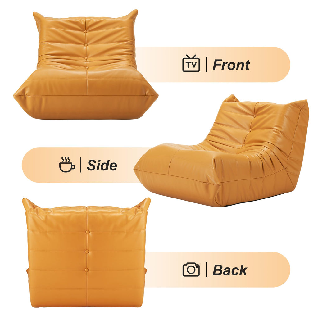 Leather Memory Foam Bean Bag Chair Q9507
