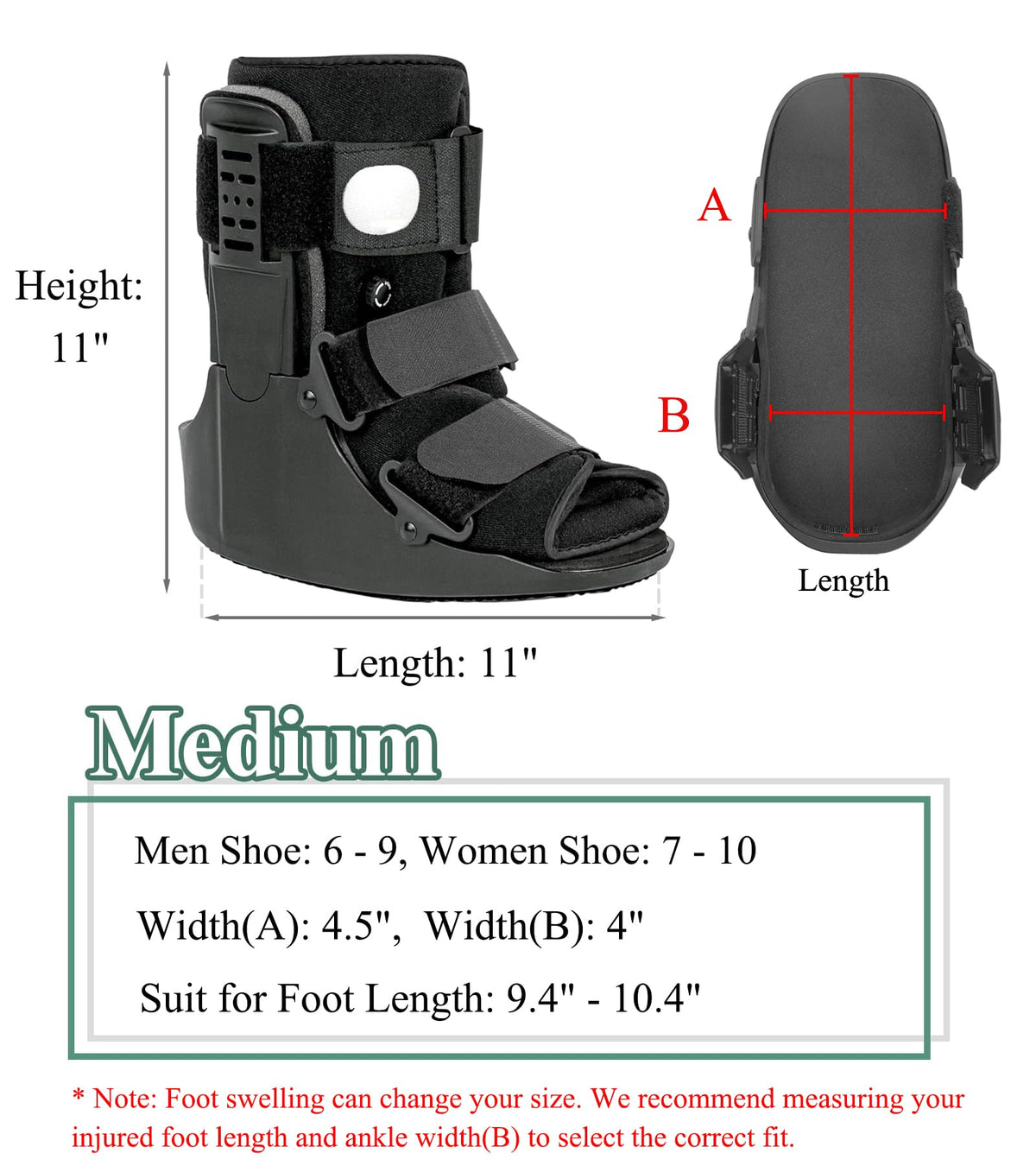 Walking Boot for Broken & Injured Foot O912