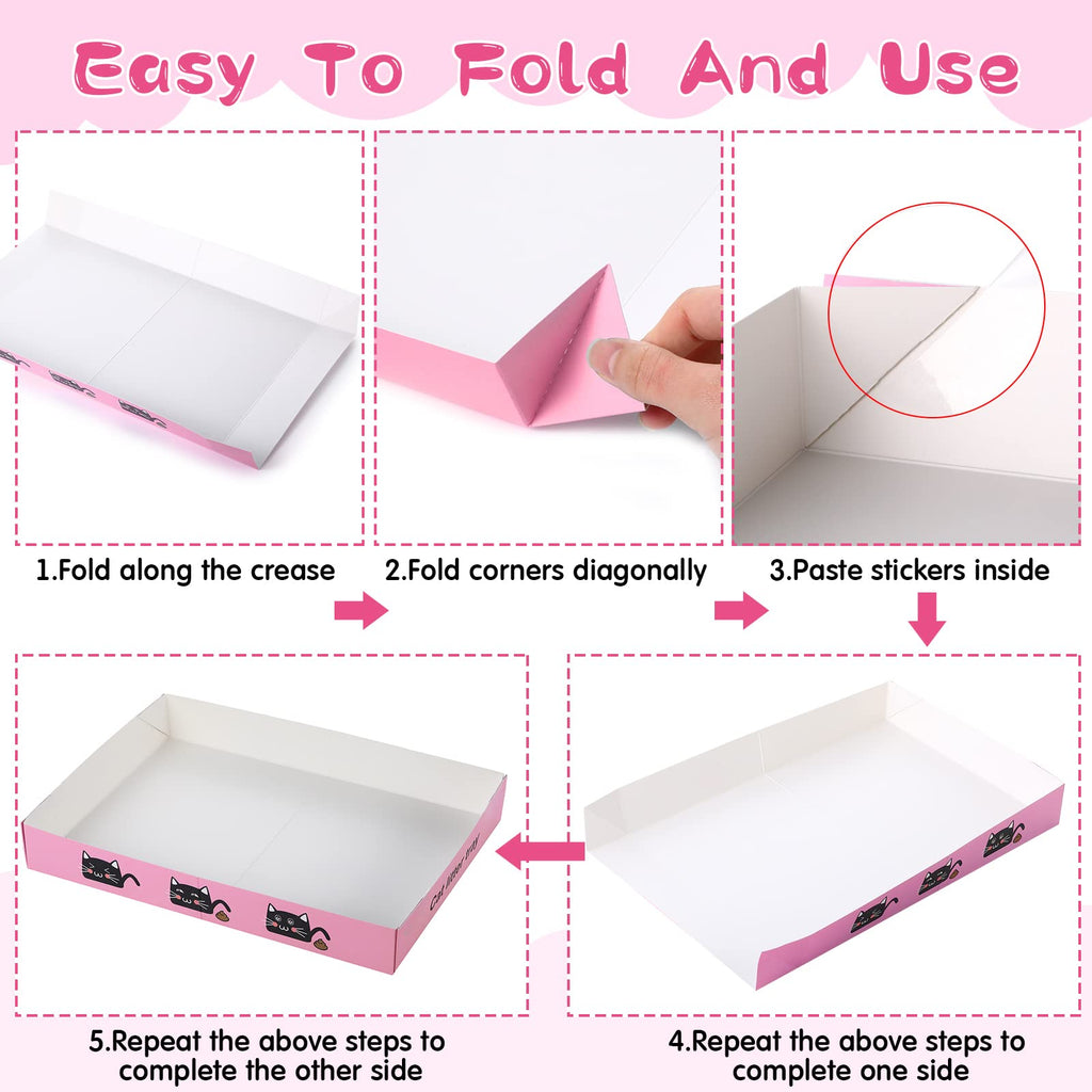 30 Pack Disposable Paper Cat Litter Box T297483
