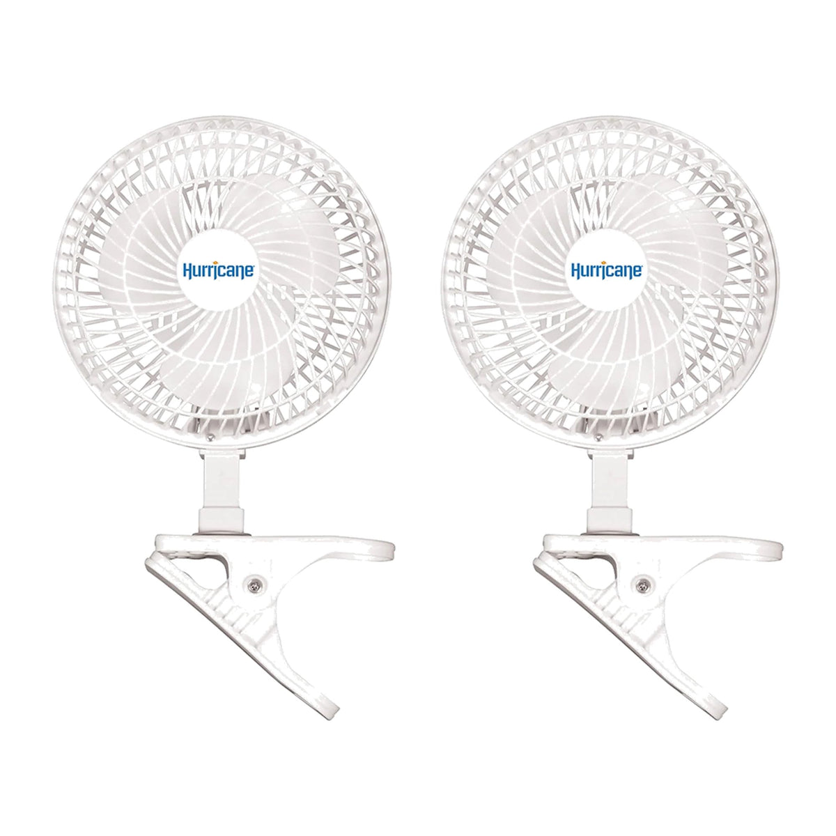 White 2-Pack 6" Clip-On Table Fan with 2 Quiet Speeds T893