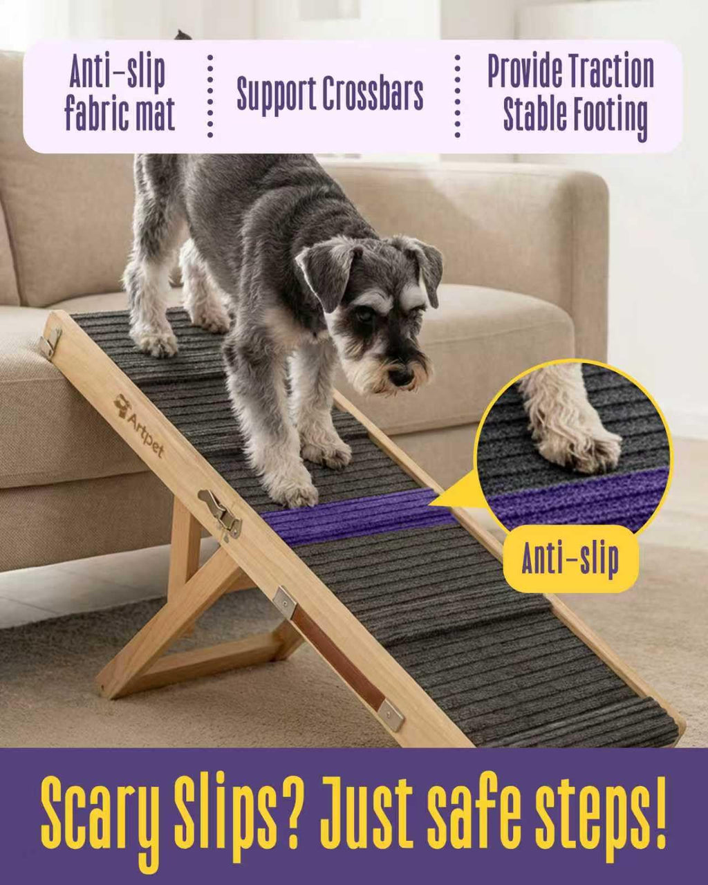 Adjustable Wooden Dog Ramp O673