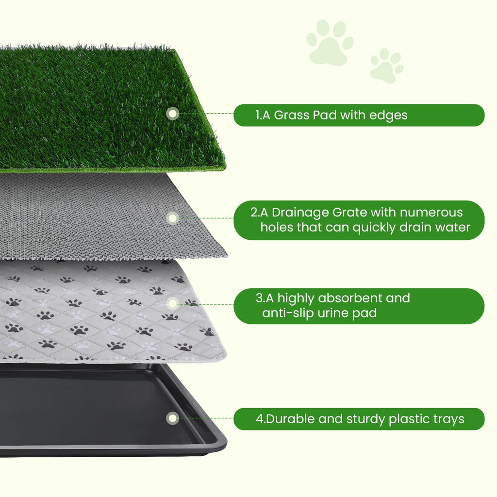 Artificial Grass Dog Potty Pad with Tray C769012