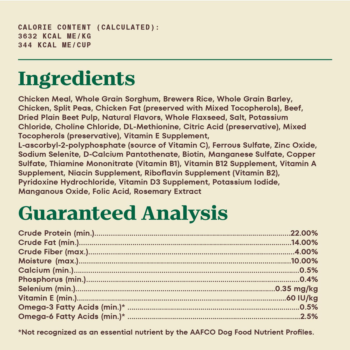 Natural Dry Dog Food Farm-Raised Beef 25 lb E13593