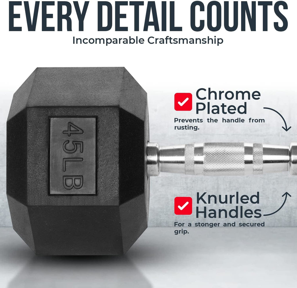 PVC Coated Hex Dumbbells Z386845