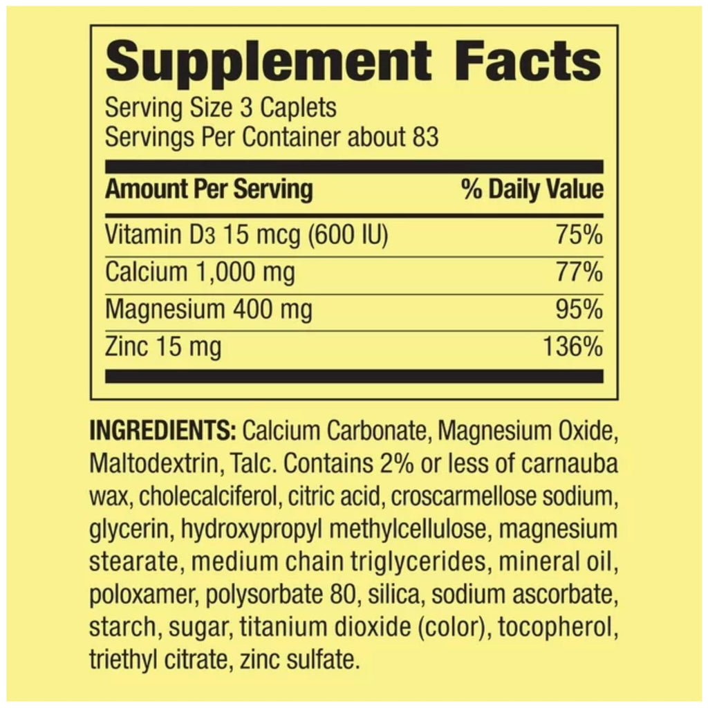 Calcium Magnesium Zinc with Vitamin D3 Supplement S73017