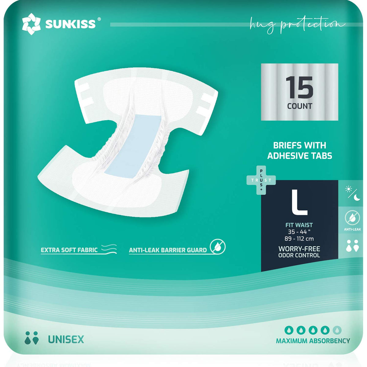 Adult Diapers Large 60 Count & Wet Wipes 200 Count Bundle M361379