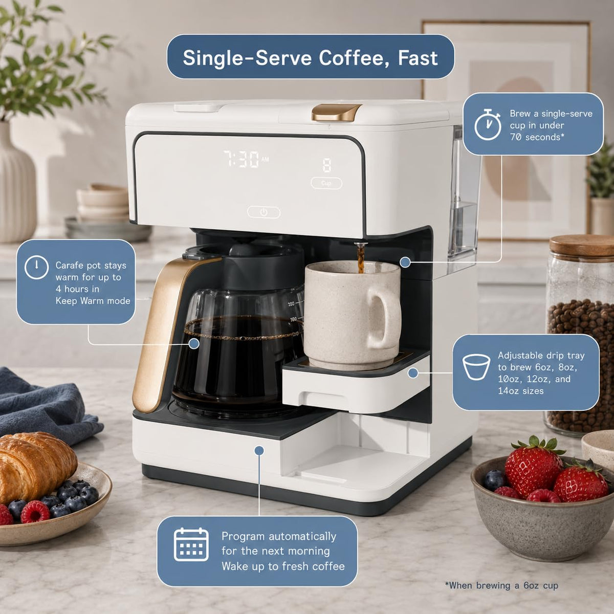12-Cup Programmable Coffee Maker with Carafe L7293