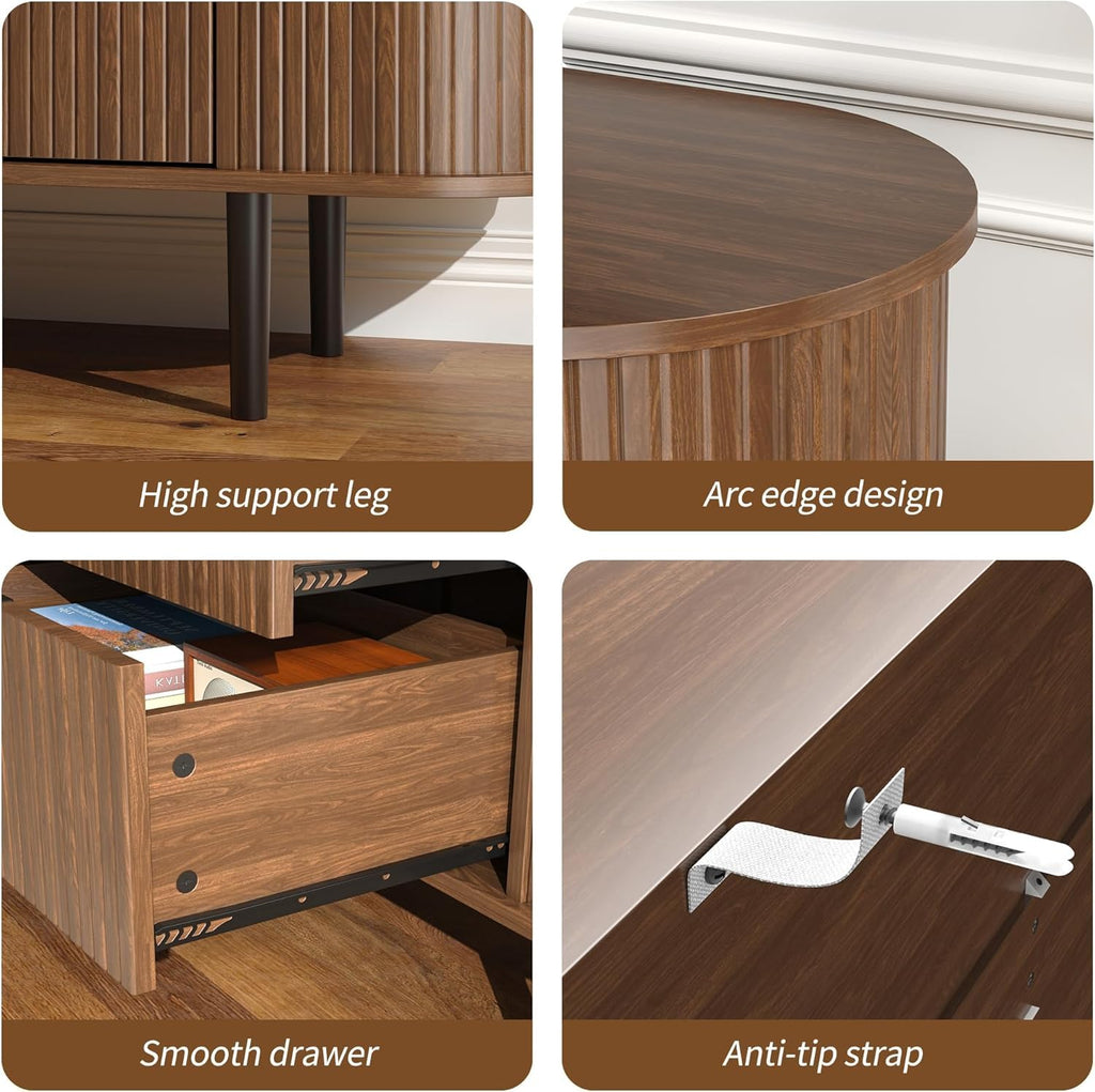Brown 6 Drawer Wood Dresser H893