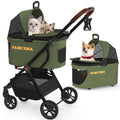 Foldable Pet Stroller with Detachable Carrier R189
