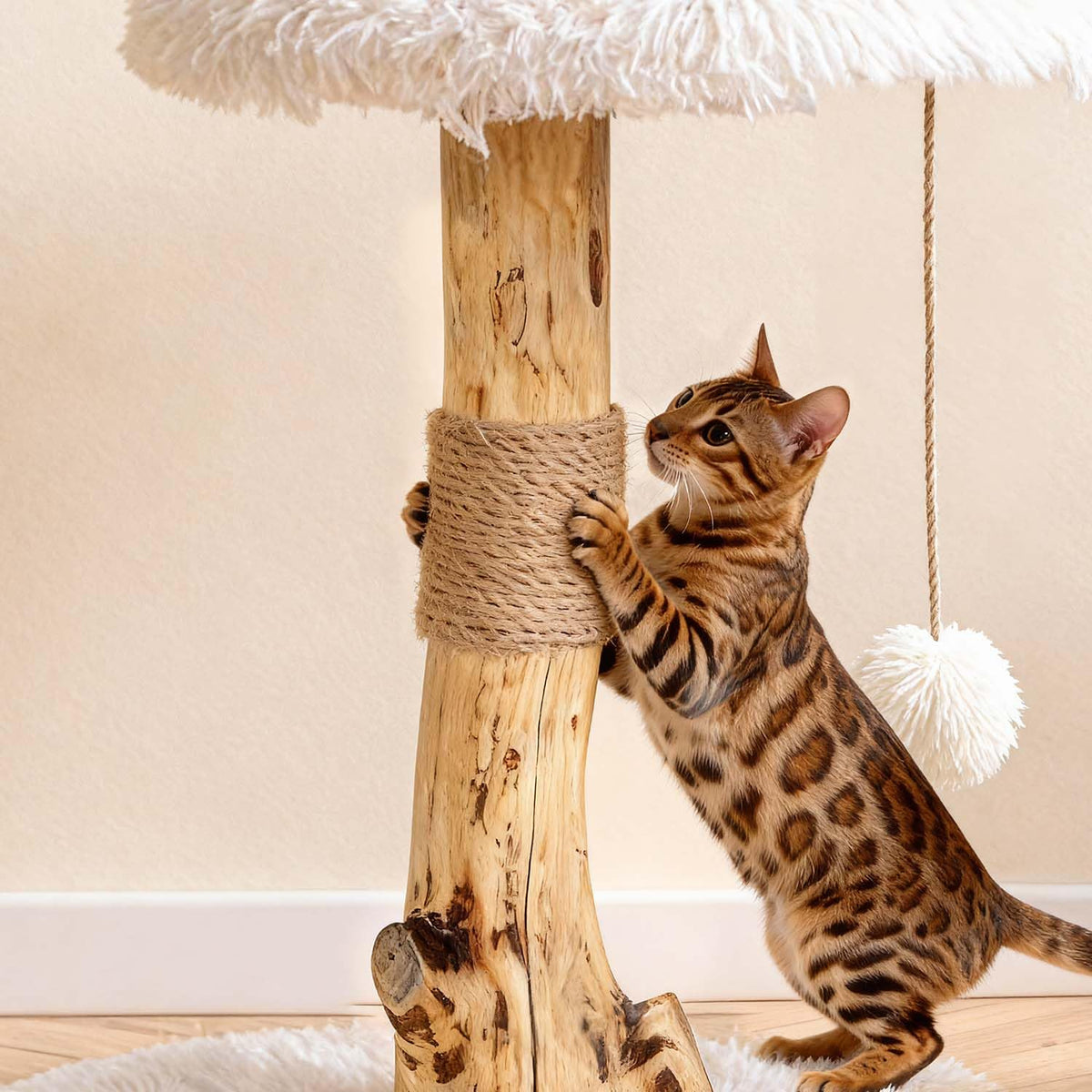 Modern Cat Tree Tower with Sisal Scratching Post W214