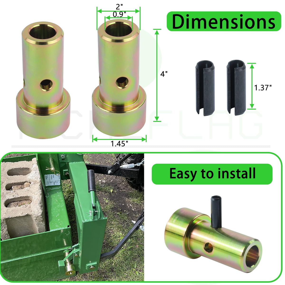 Cat 1 Quick Hitch Adapter Bushings Kit P542