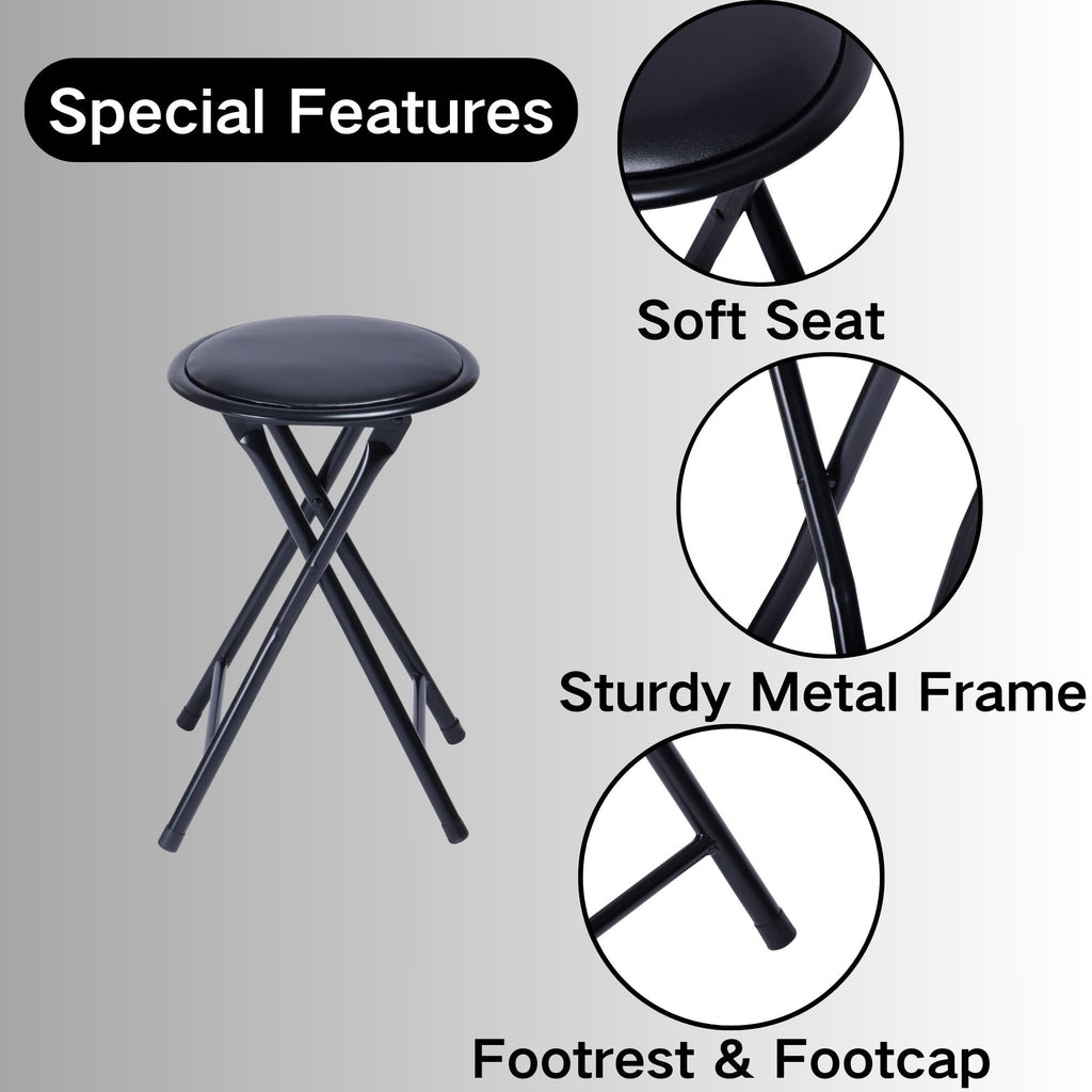 18-Inch Backless Folding Stools Set of 4 O118645