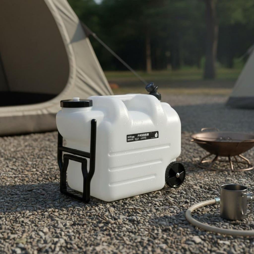 Portable Water Jug with Wheels and Built-In Tap E327279