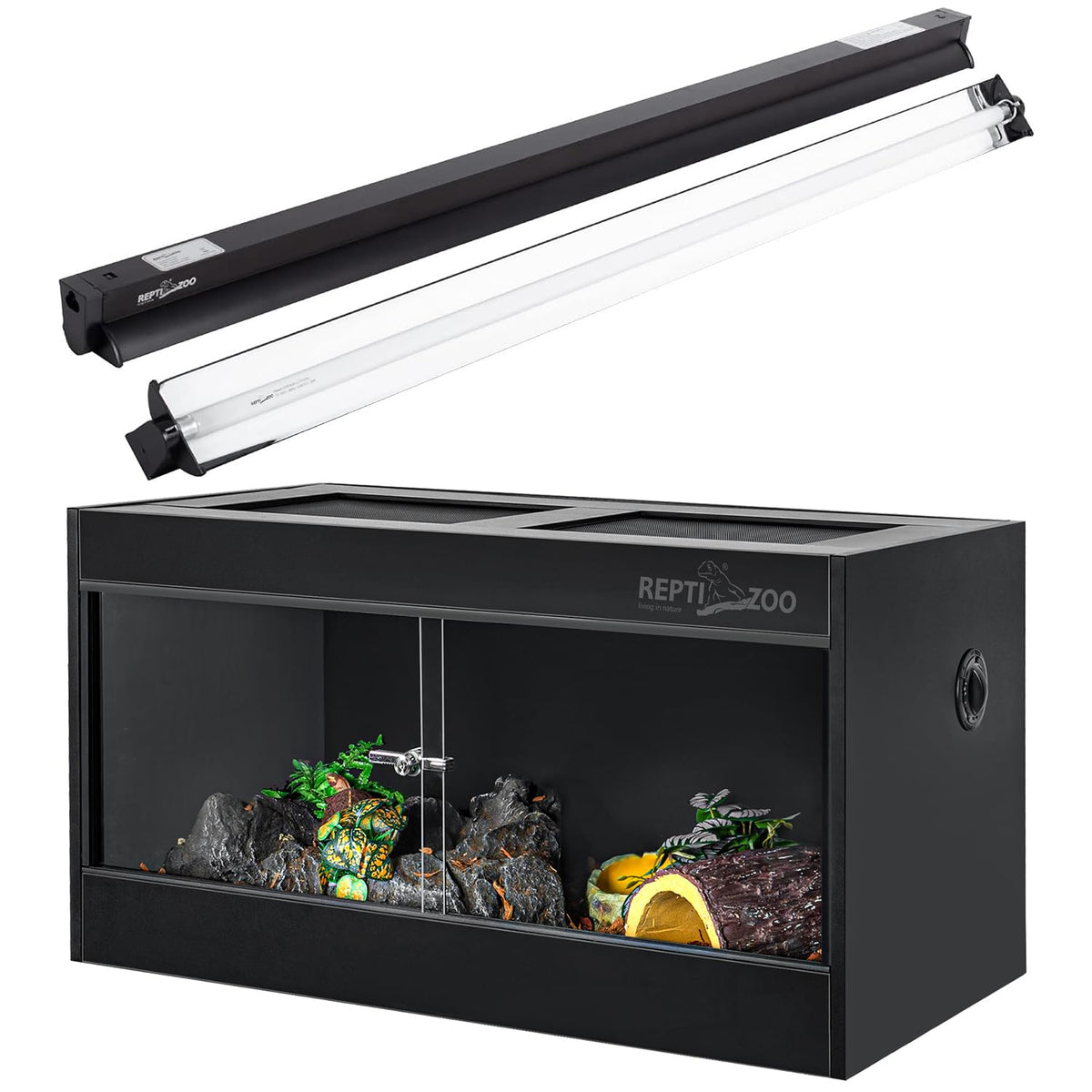T5 HO UVB Lighting Combo Kit 10.0 24W with 68 Gallon PVC Reptile Enclosure W89172