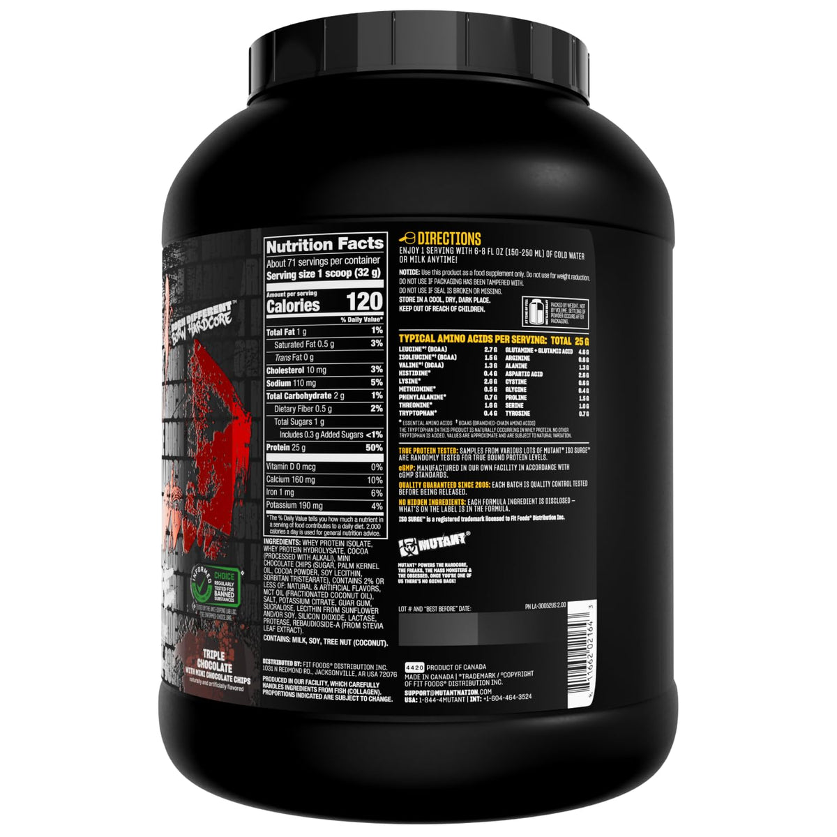Whey Protein Isolate Triple Chocolate 5 lb P5045