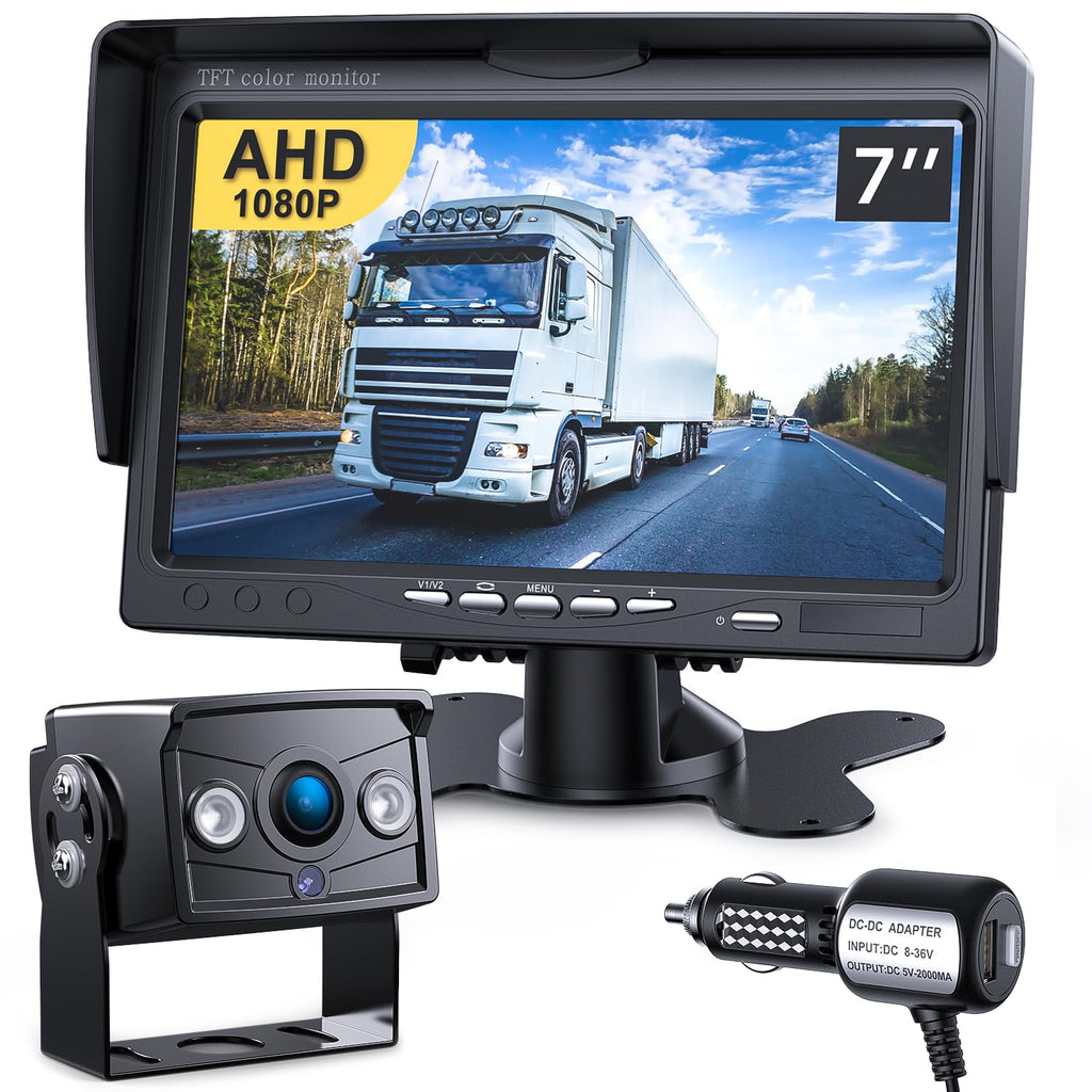 Wired RV Backup Camera with 7" 1080P IPS Monitor N801