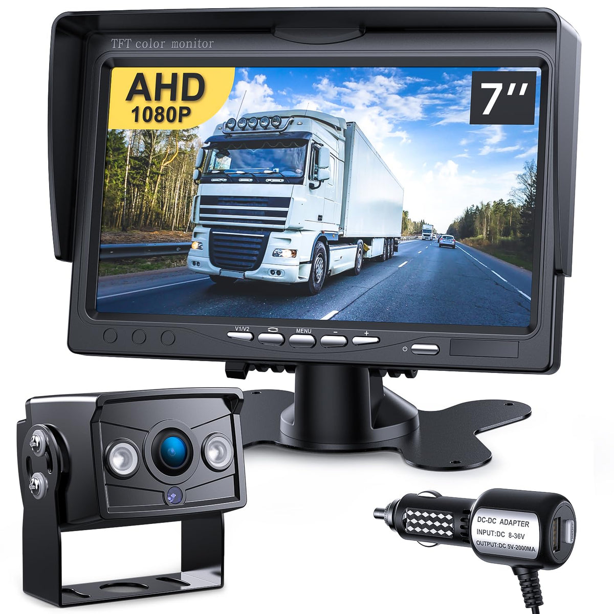 Wired RV Backup Camera with 7" 1080P IPS Monitor N801