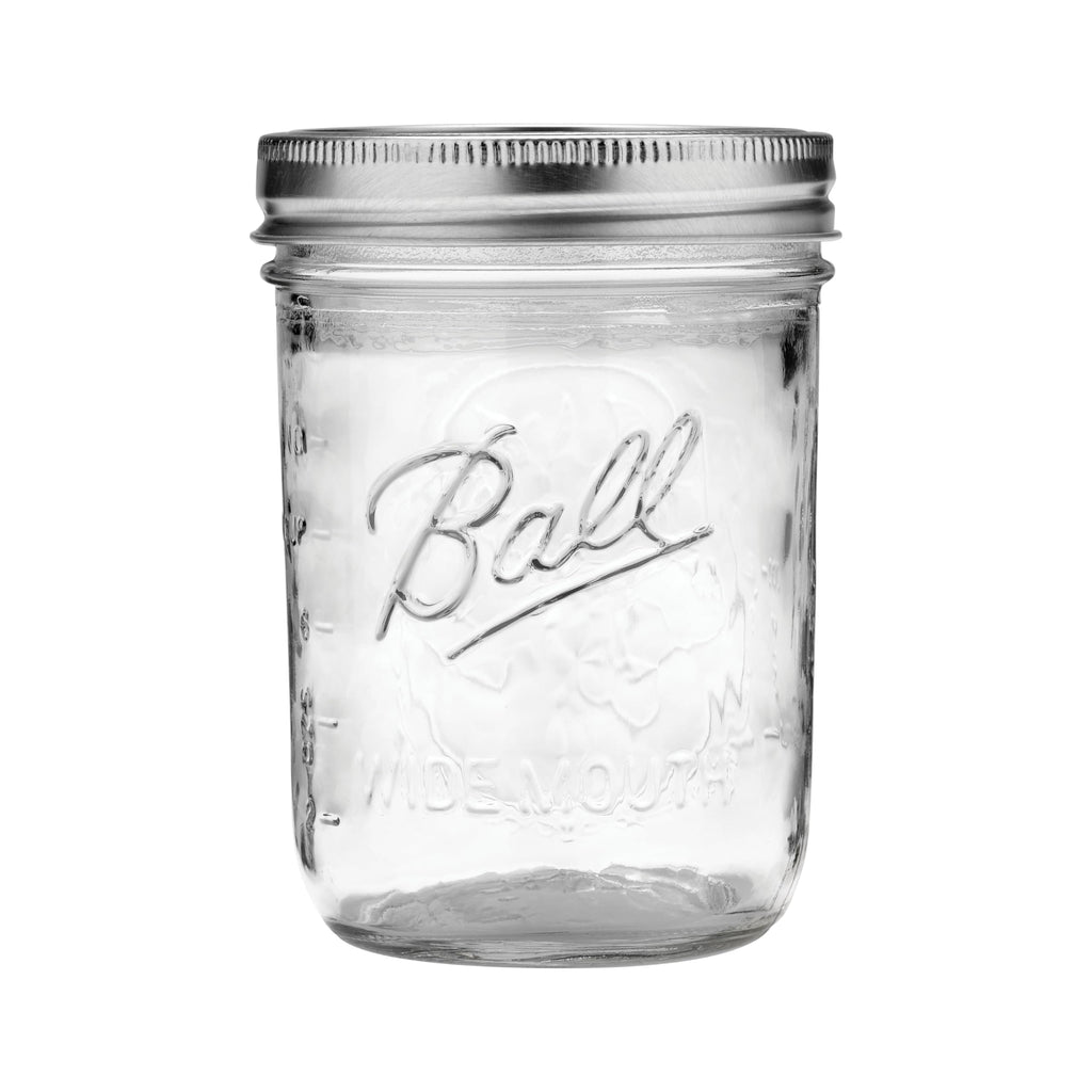 Wide Mouth Pint Jars with Lids and Bands, 16 oz, Set of 12 B540