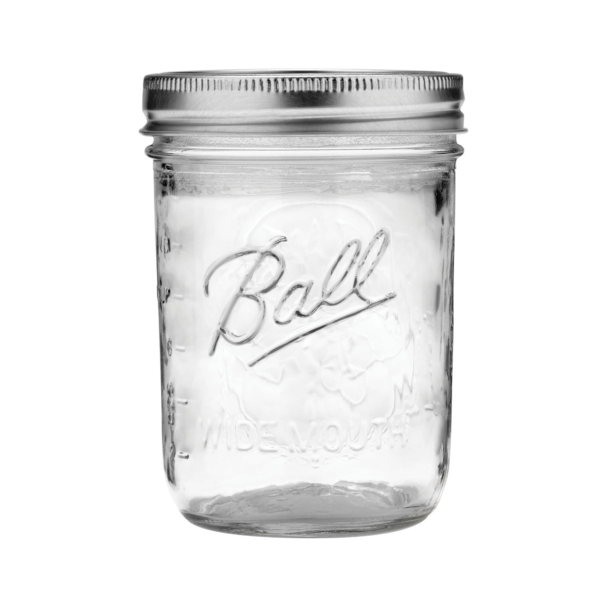Wide Mouth Pint Jars with Lids and Bands, 16 oz, Set of 12 B540