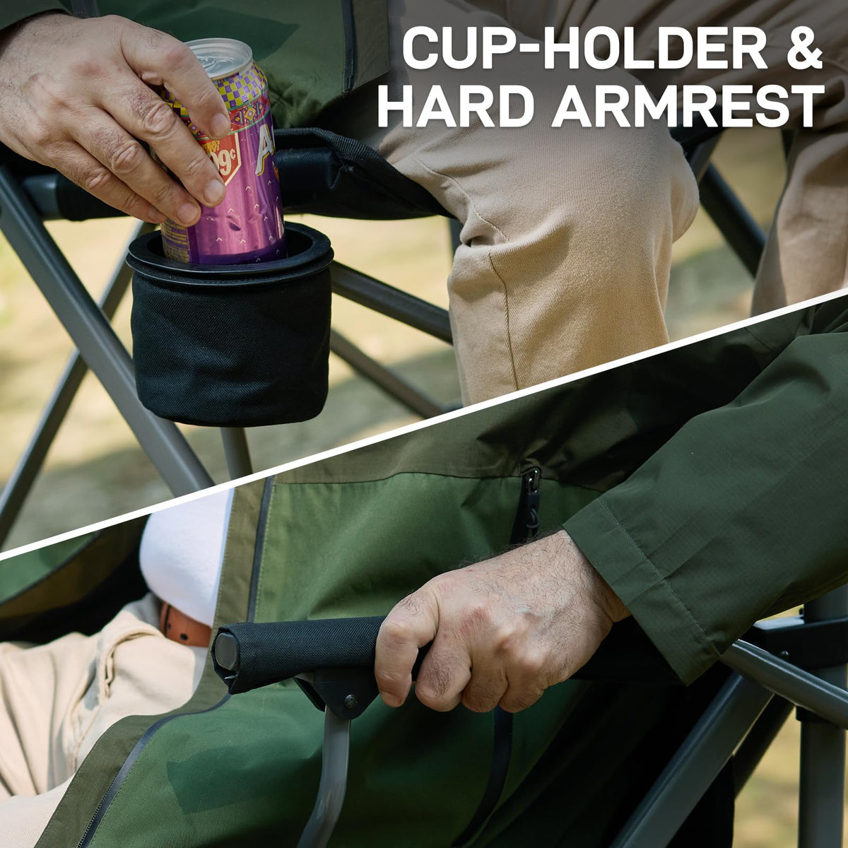 Foldable Camping Chair with Carry Bag Black E95974