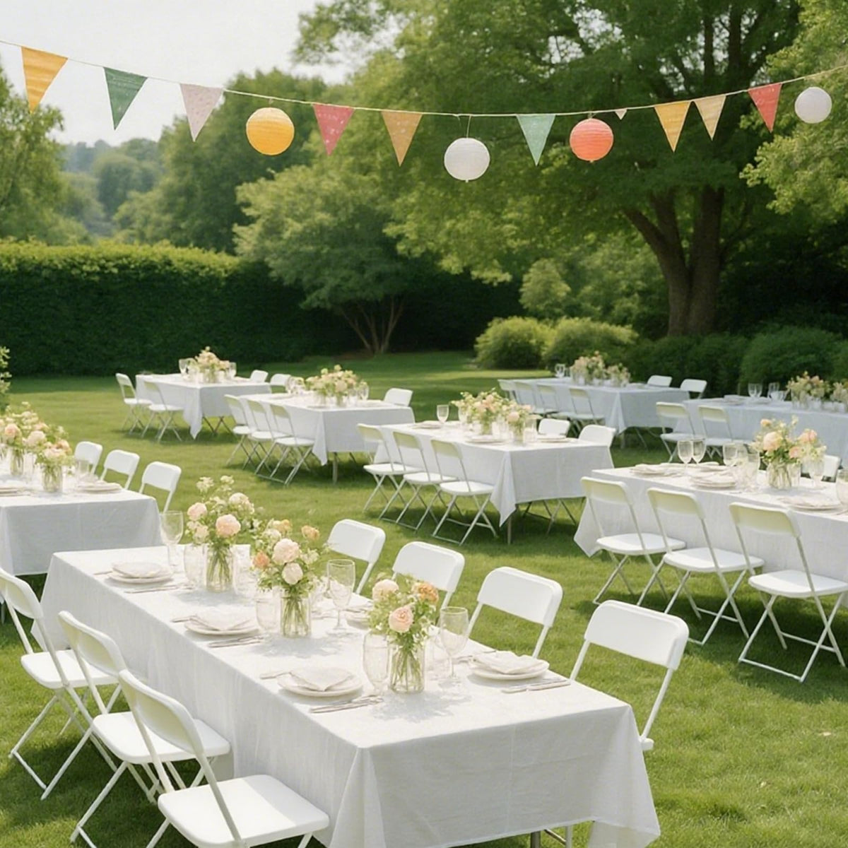10 Pack White Plastic Folding Chairs J999