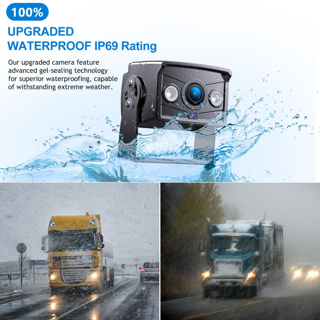 Wired RV Backup Camera with 7" 1080P IPS Monitor N801