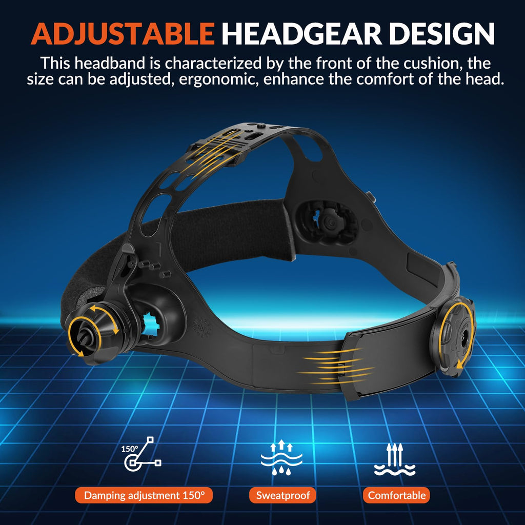 Auto Darkening Welding Helmet Solar Powered W113966