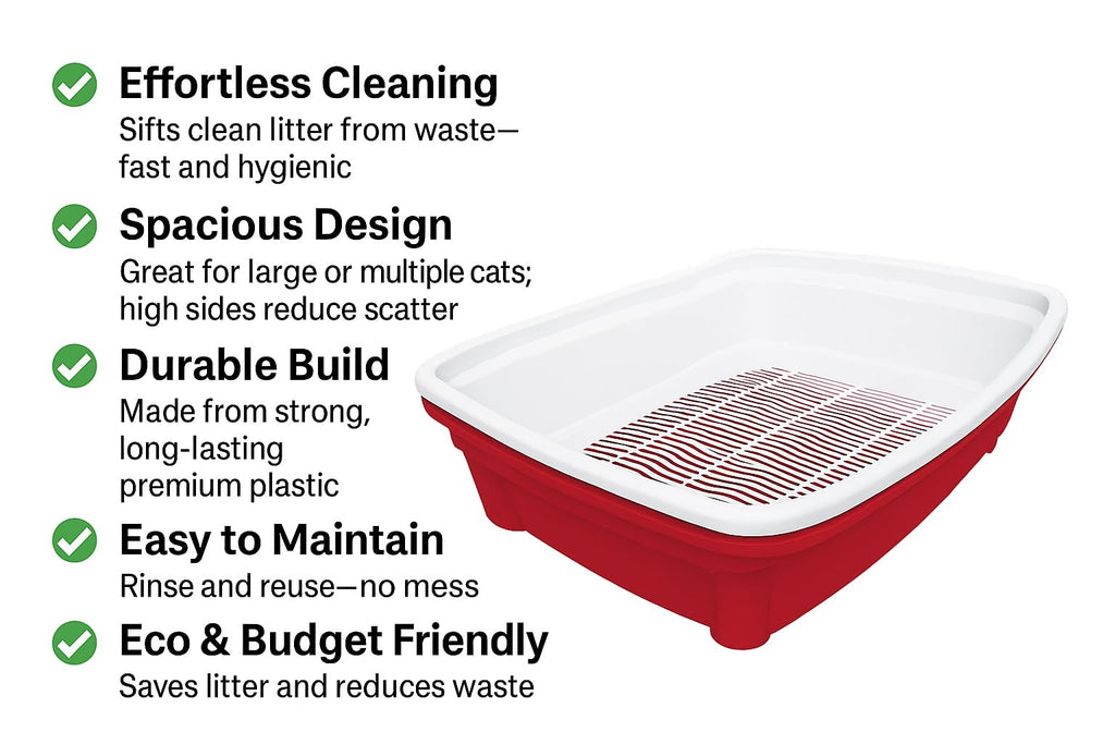 Large Sifting Cat Litter Box W37980