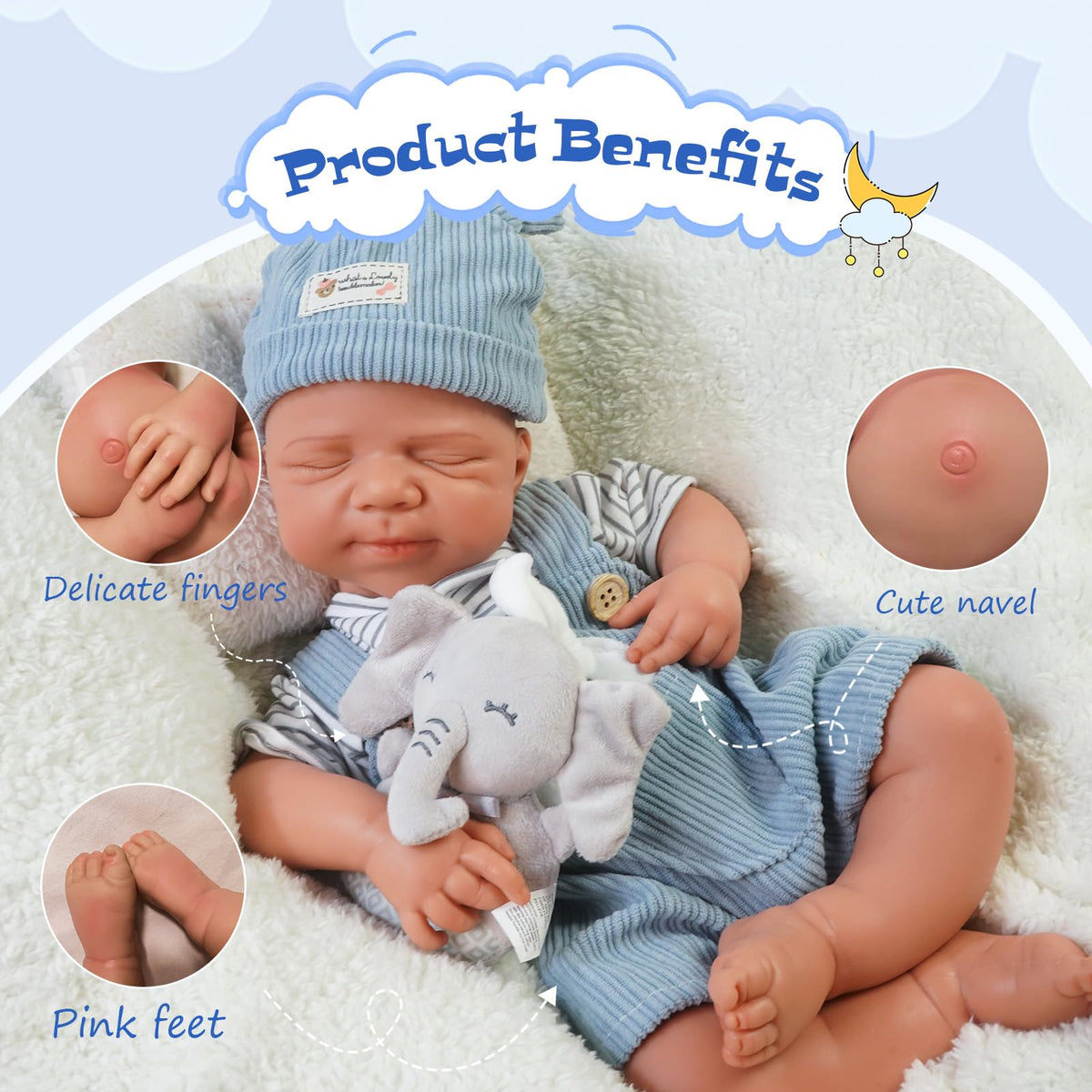20 Inch Full Silicone Baby Doll C857