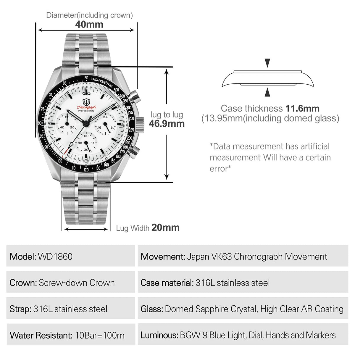 40mm Chronograph Watch S238910