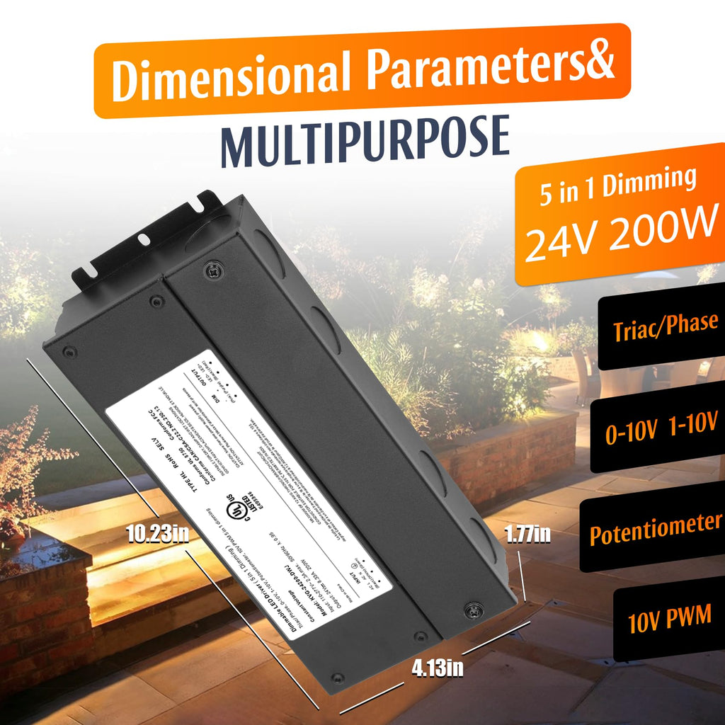 200W Dimmable LED Driver 24V Power Supply A823