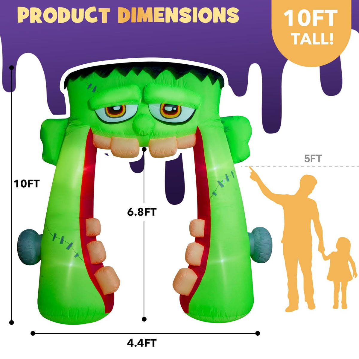10 FT Halloween Inflatables Archway Outdoor Decorations E30409
