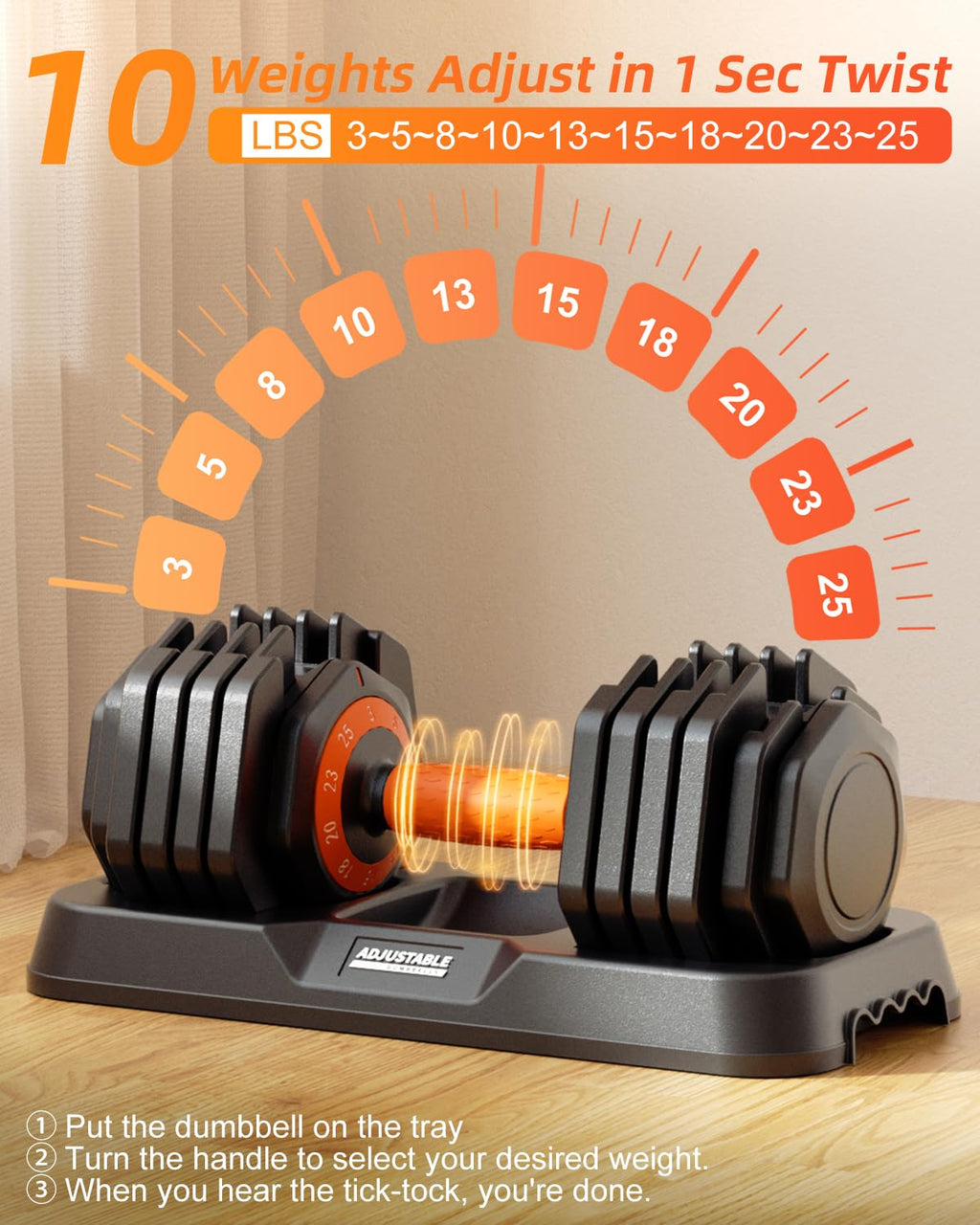 Adjustable Dumbbell Set 25lb/50lb E689
