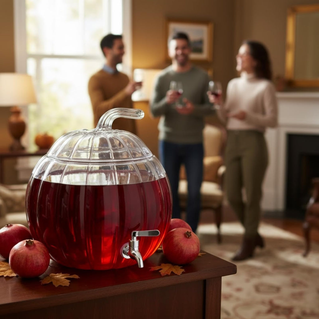 Glass Pumpkin Drink Dispenser 2 Gallon N73206