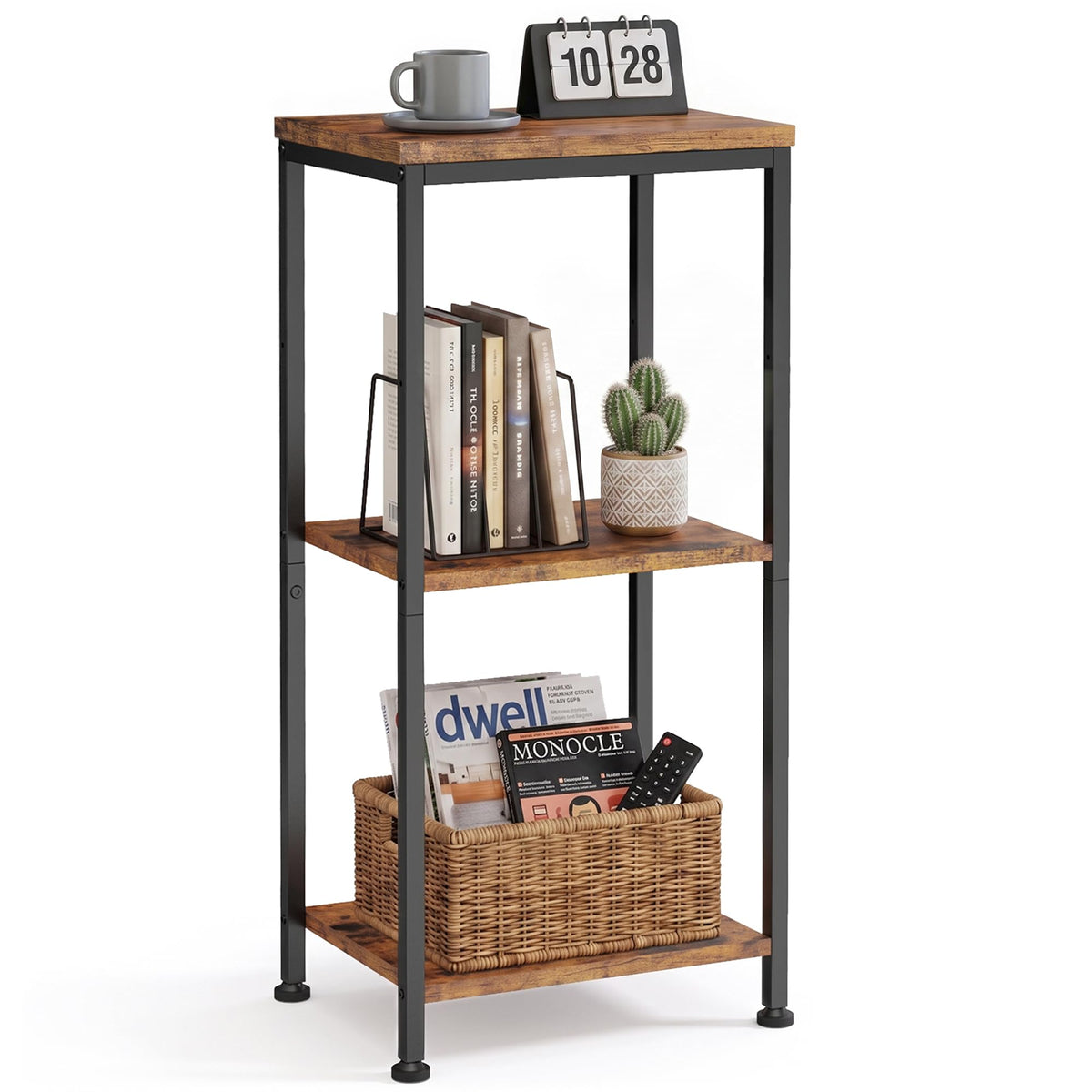 3-Tier Side Table with Adjustable Shelf T1662