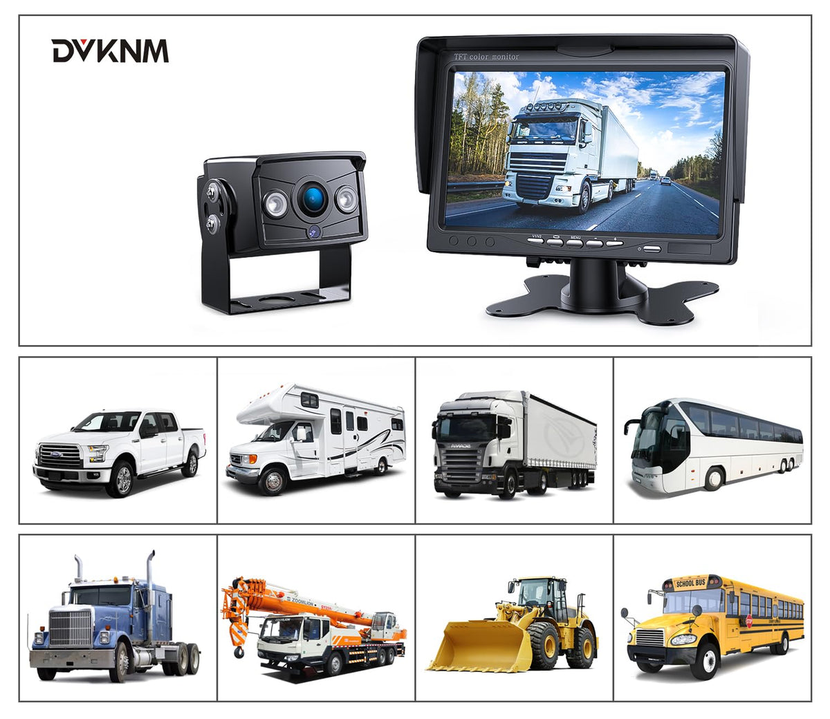 Wired RV Backup Camera with 7" 1080P IPS Monitor N801