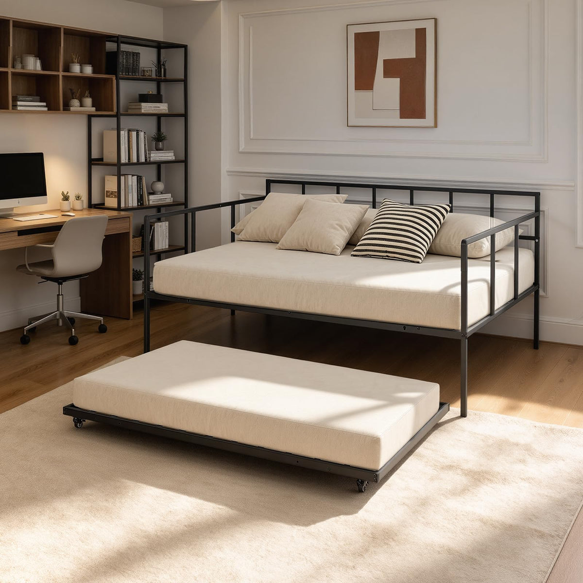 Full Size Daybed with Pop Up Trundle O151