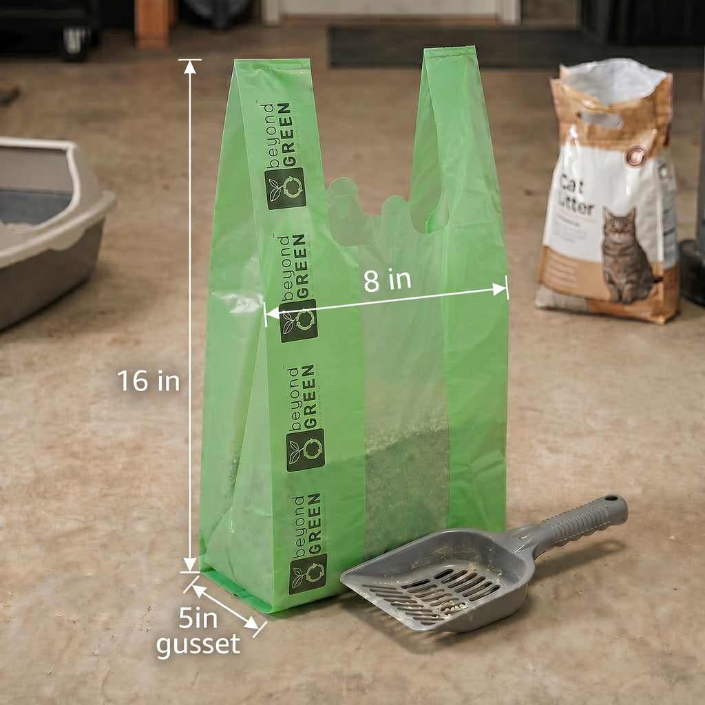 Cat Litter Bags with Handles, 300 Bags A6613