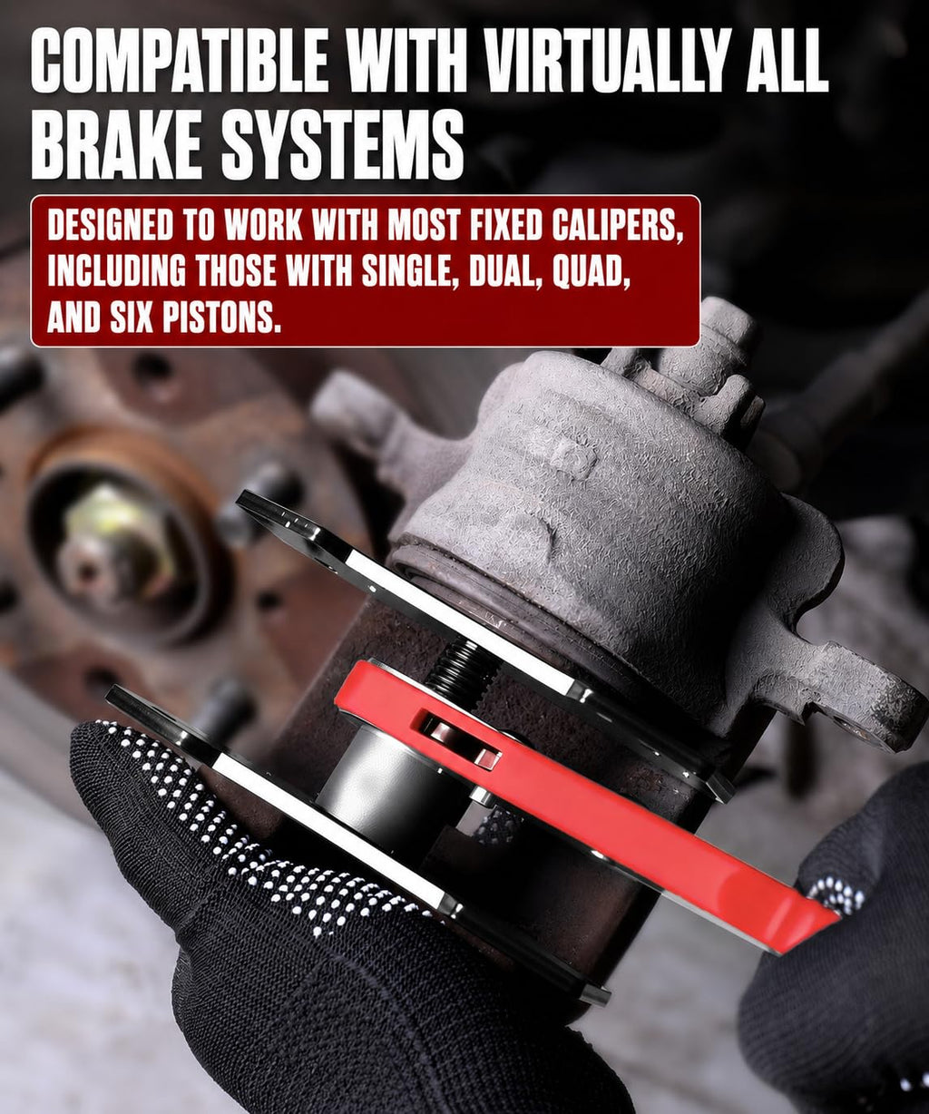 Brake Caliper Compression Tool with 2 Steel Plates and 2 Hooks T28620