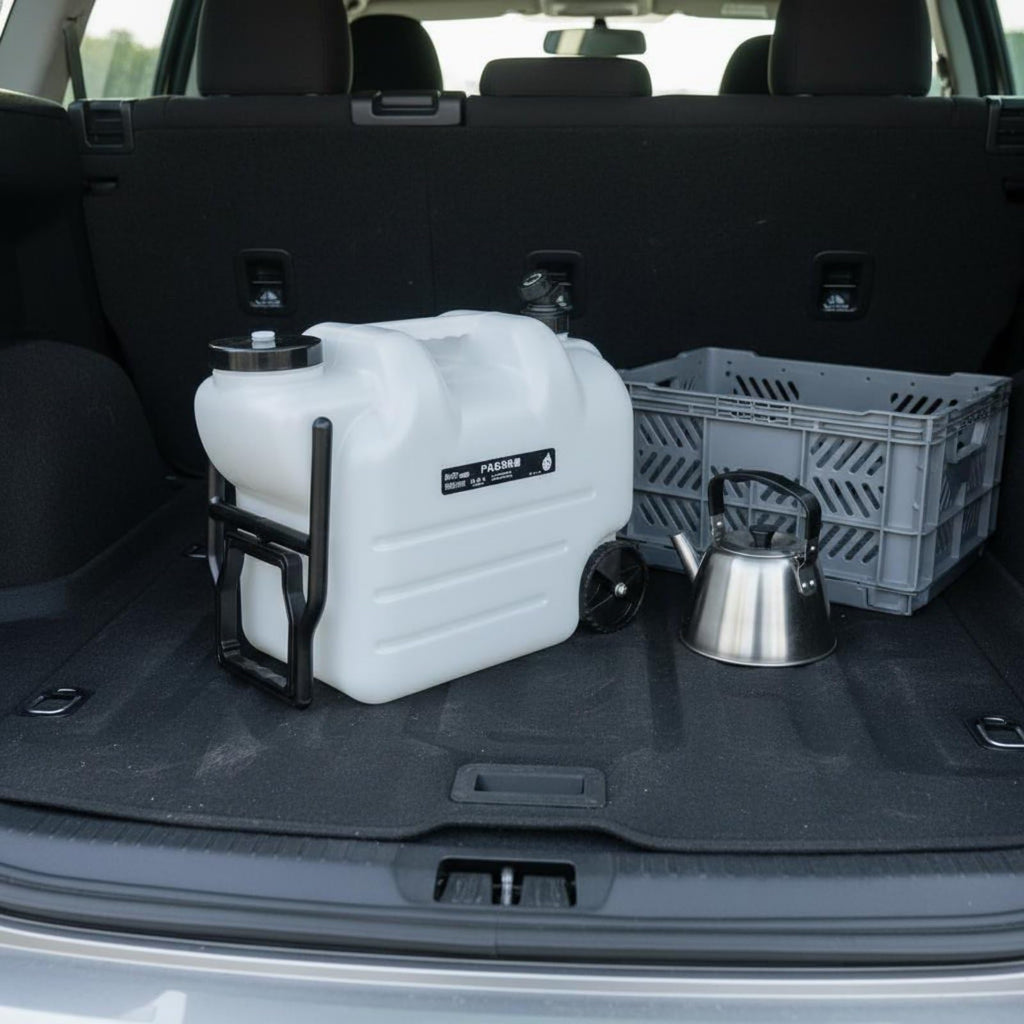 Portable Water Jug with Wheels and Built-In Tap E327279