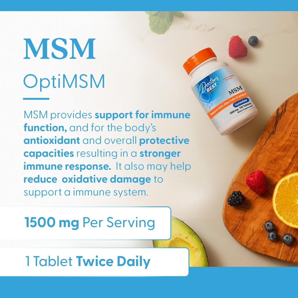 MSM Supplement 1500mg 120 Tablets T376227