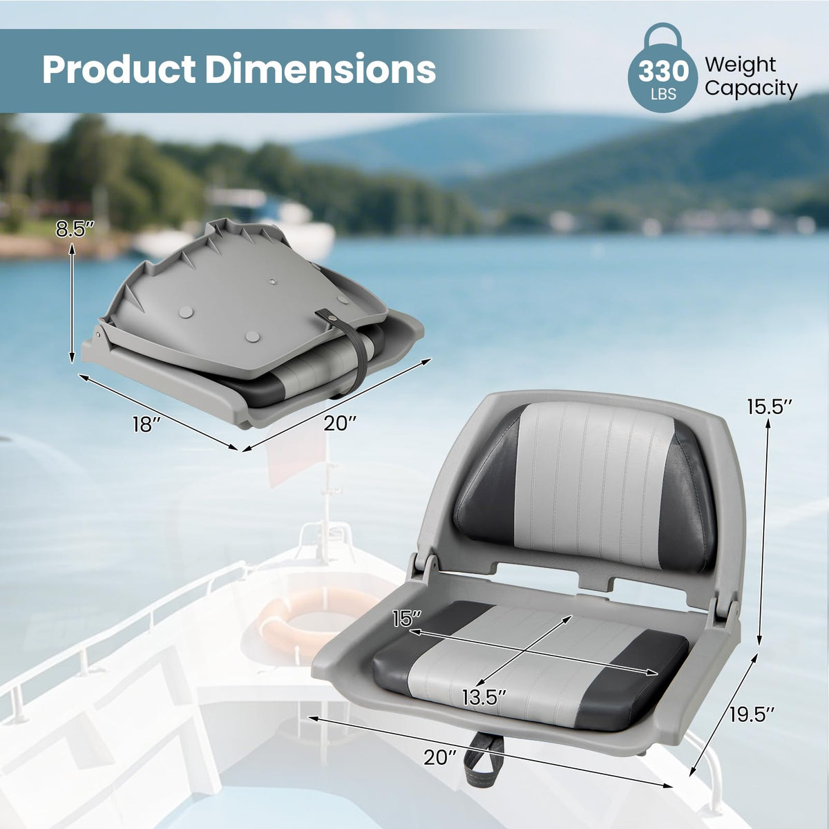 Folding Low Back Boat Seats P707