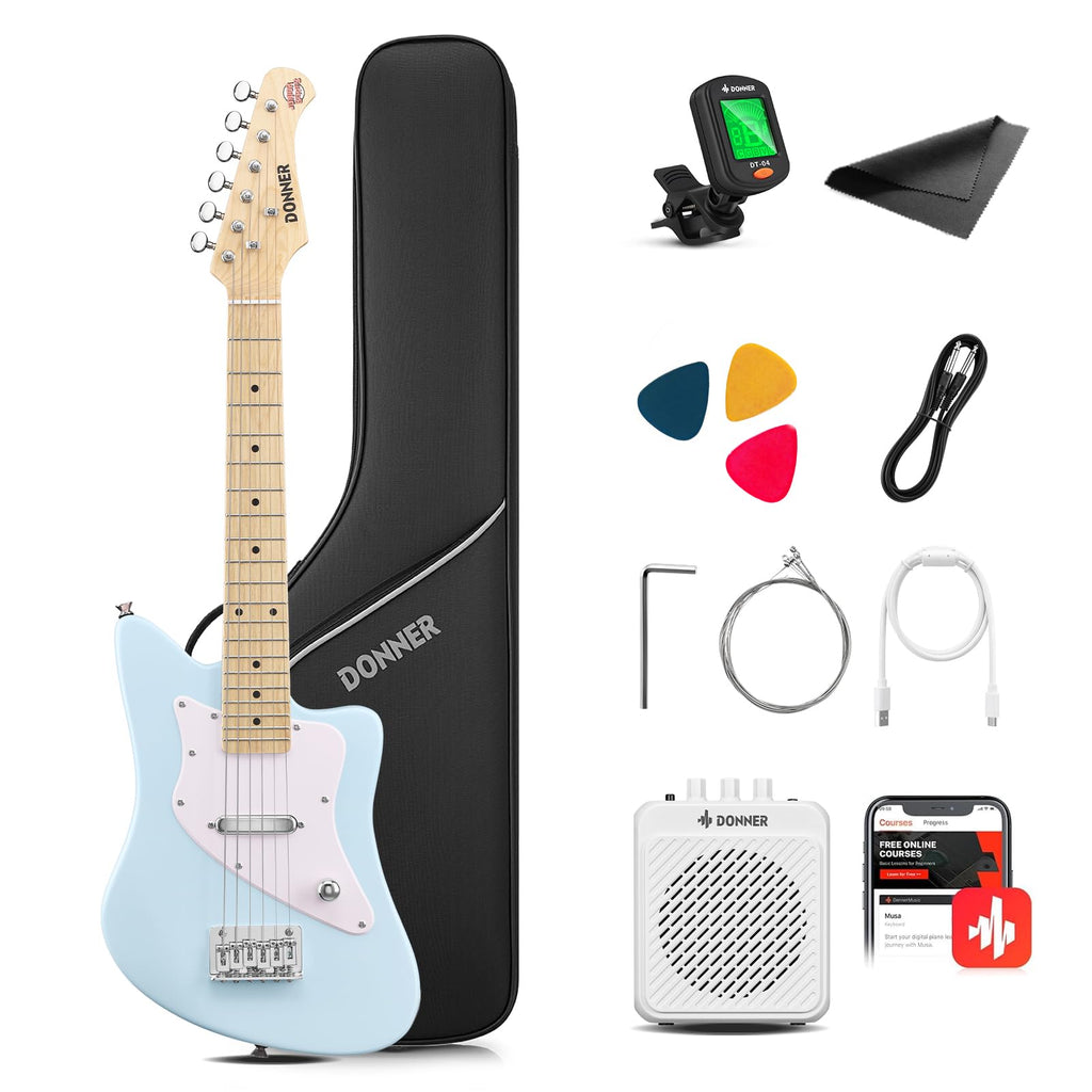 30 Inch Kids Electric Guitar Beginner Kit Blue Z581