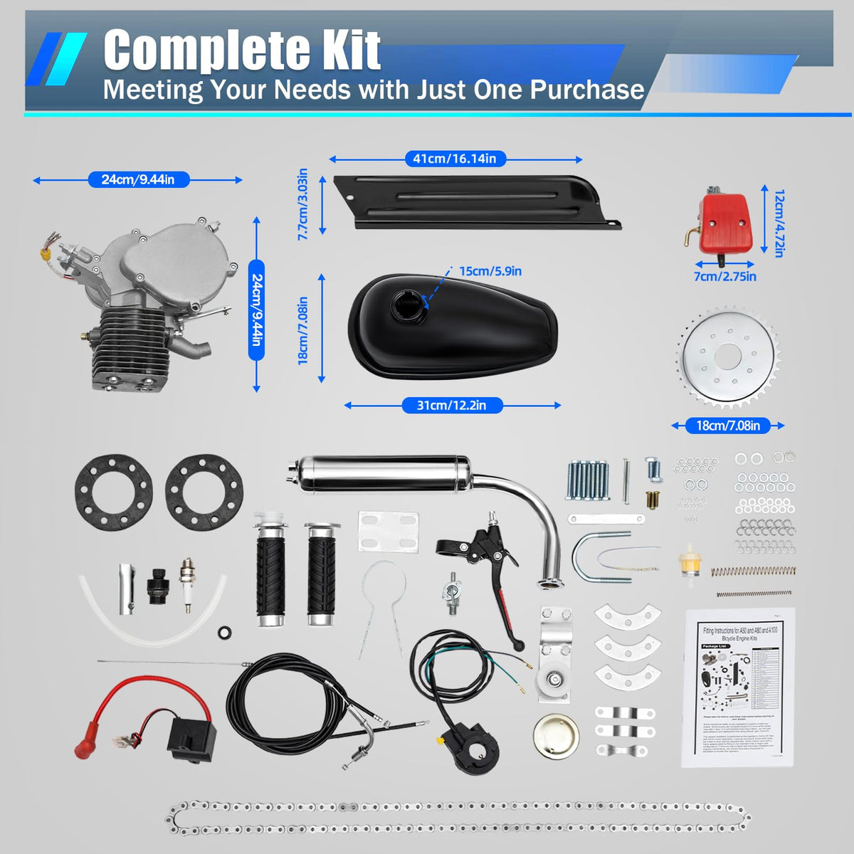 4-Stroke Air-Cooling Bicycle Engine Kit K966
