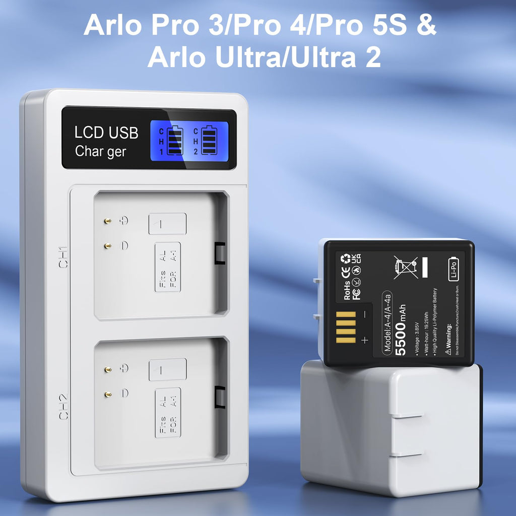 Charger Station for Arlo Pro 5S/4/3/Arlo Ultra/Ultra2 Battery H121