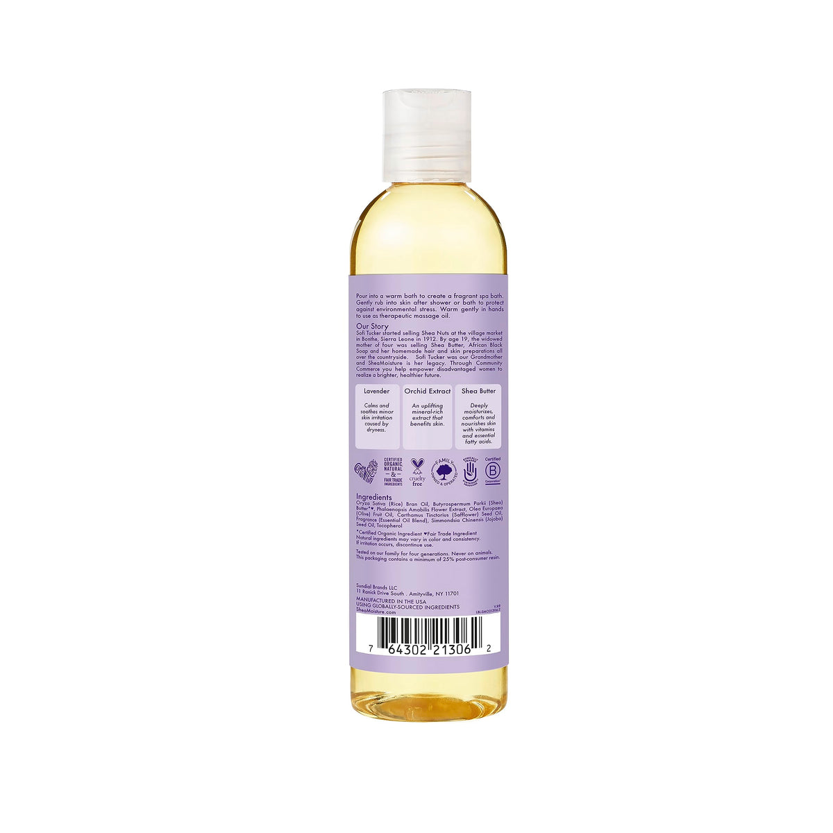 Lavender Wild Orchid Calming Bath Body Massage Oil 8 oz E168675
