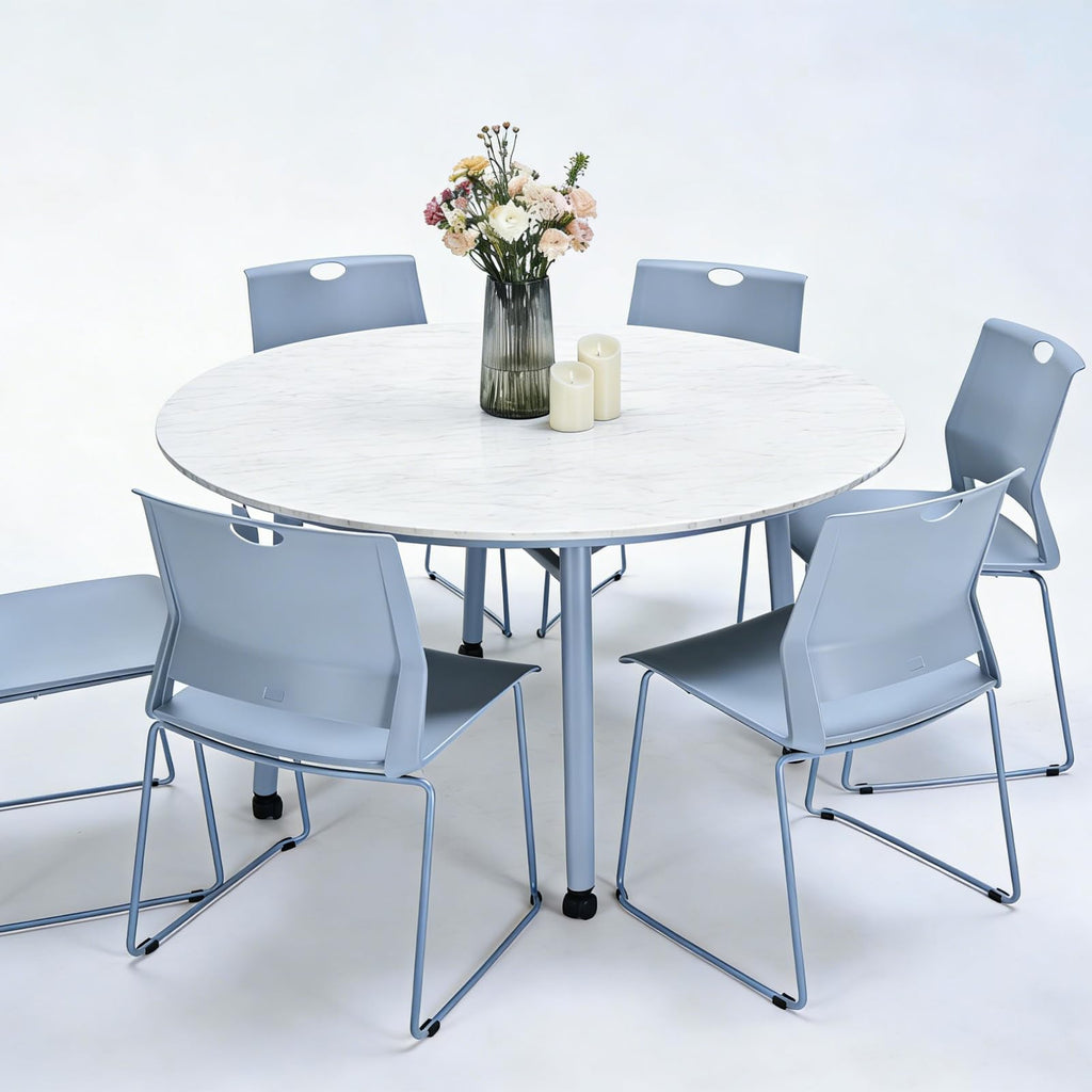 Grey Stackable Chairs Set of 8 H17399